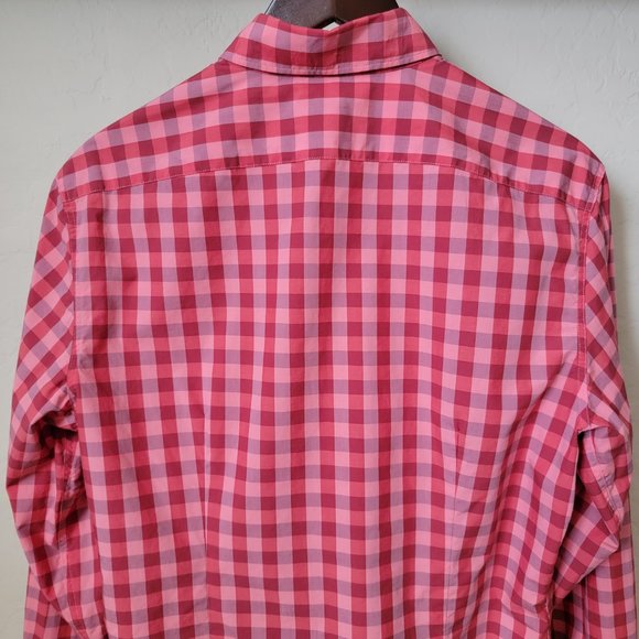 Paul Smith Button Up Red Gingham Plaid Shirt - Picture 12 of 16